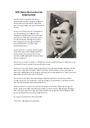 A preview of a PDF biography for Sandomirsky, Marvin Max